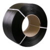 Omsnoeringsband, PP, zwart, 0,55 mm dik, 12 mm x 3.000 m, kern 200 mm