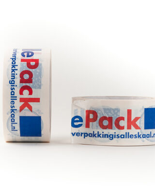 Tape, PVC, bedrukt, 50 mm x 66 m per rol, 36 rol per doos-0