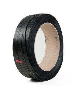 Omsnoeringsband, PP, zwart, 0,55 mm dik, 12 mm x 3.000 m, kern 406 mm-0
