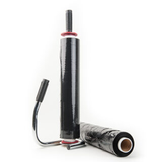 Palletwikkelfolie, handrollen, zwart, 20 My, 50 cm x 300 m per rol, 6 rol per doos-807