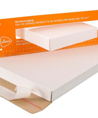 Brievenbusdoos, wit, 260 x 170 x 28 mm, incl. plakstrip-0