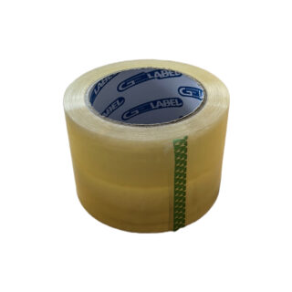 Alternative view of Tape, PP-Acryl Lownoise, G-label, 35 My, transparant, 75 mm x 66 m per rol, 24 rol per doos.